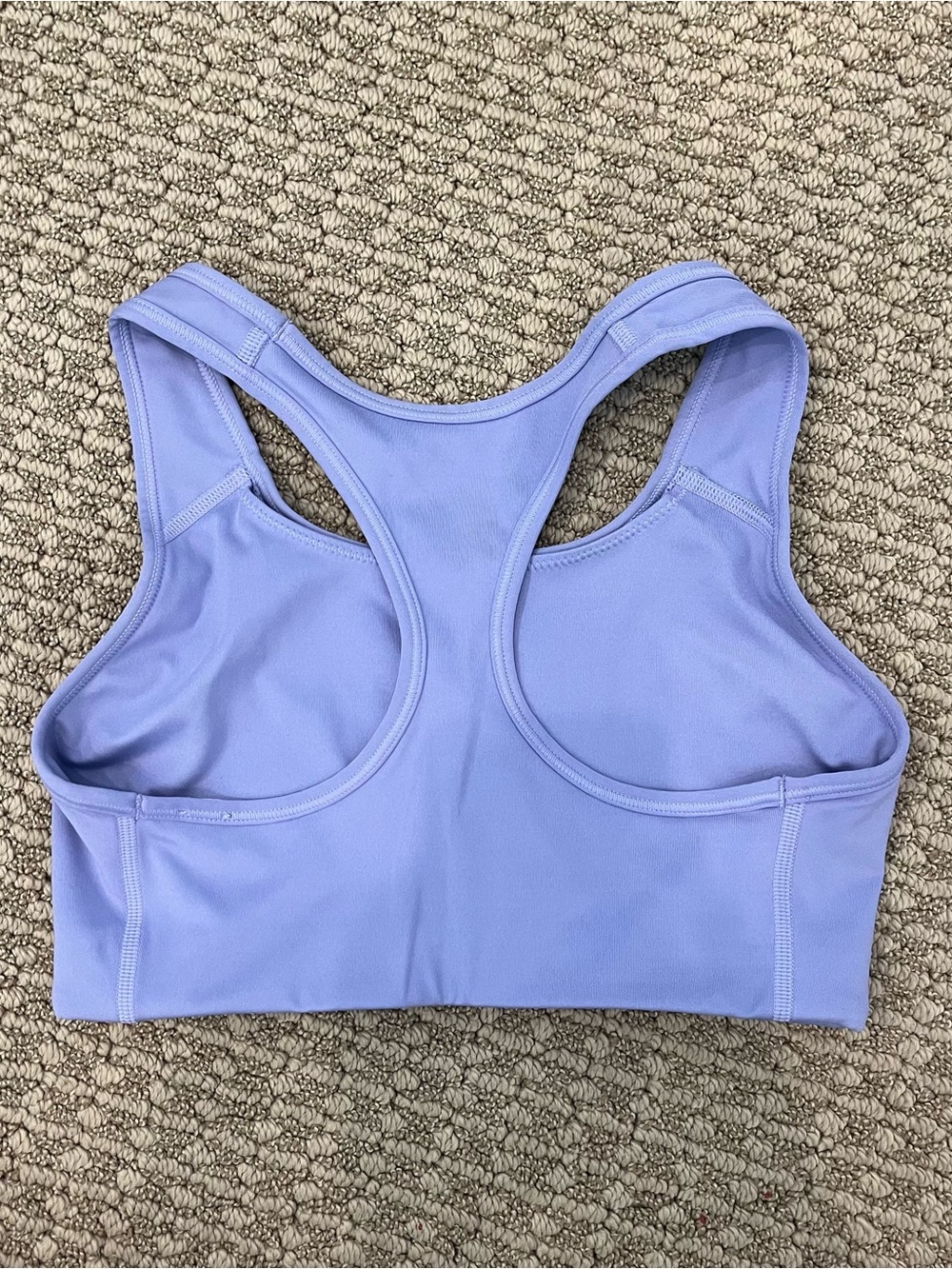 Nike Light Lavender Dri-FIT Sports Bra with Black Logo - Picture 2 of 3